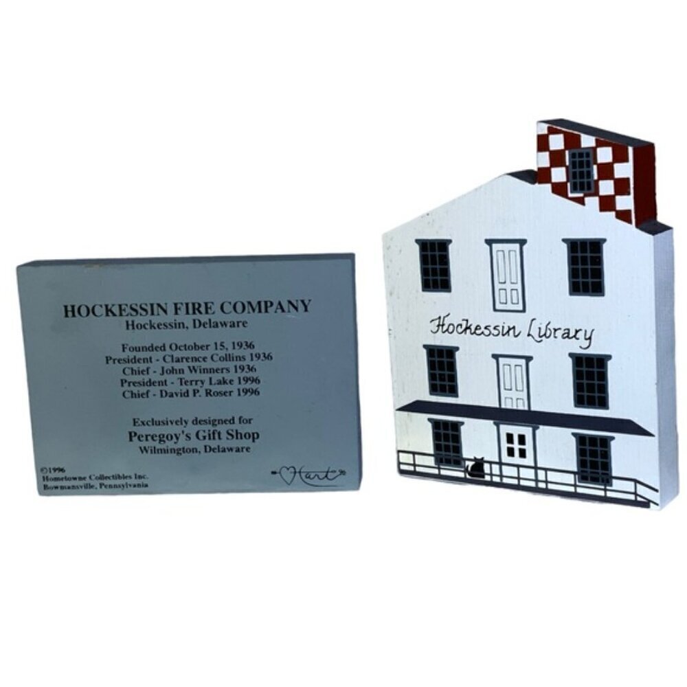 Delaware Vintage Historic Village of Hockessin Wood Buildings Firehouse Library - Picture 10 of 16